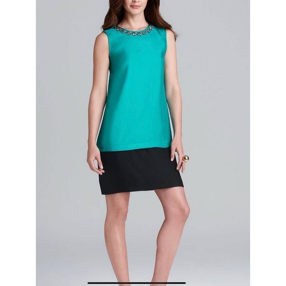 Kate Spade New York Rosita Simply Cinema Jeweled Green & Black Dress Size 8